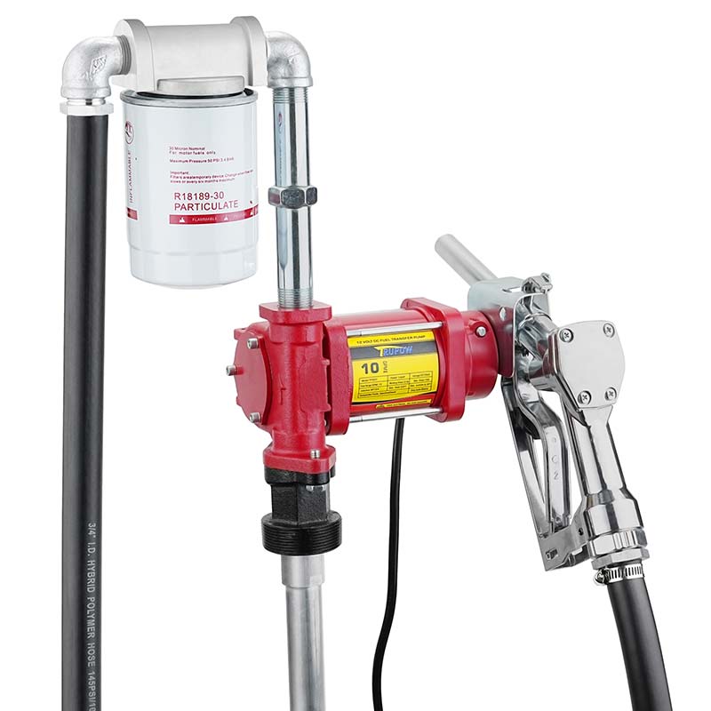 నాజిల్‌తో 12V ఇంధన గ్యాసోలిన్ బదిలీ పంపు కిట్